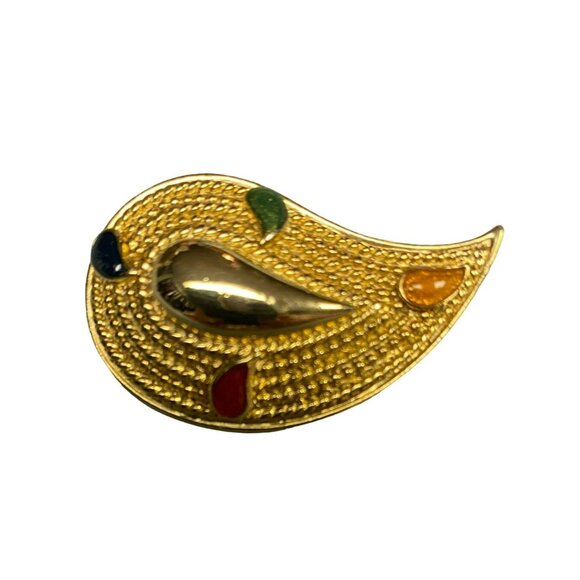 Avon Paisley, DuBarry Fifth Avenue Leaf, and Love Knot Rope Vintage Gold Tone Br - Picture 4 of 7